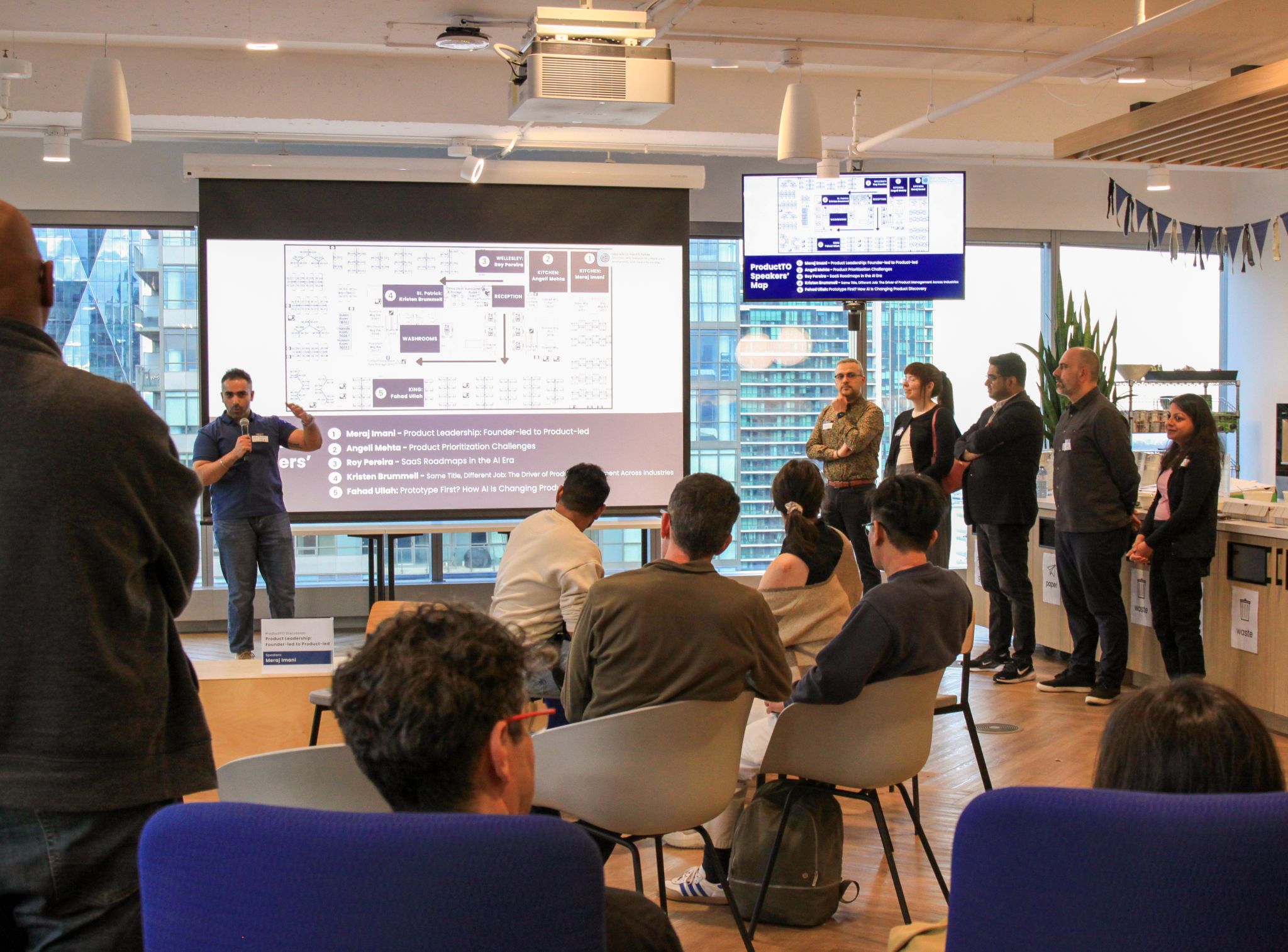Toronto Product Management Association event audience and speaker session