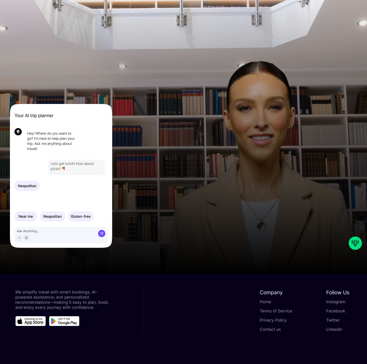 TravelTech venture planner interface showing the concierge assistant and planning workflow.